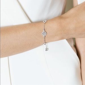 Swarovski 1121075 Women's Purity Rhodium-Plated Clear Crystal Chain Bracelet